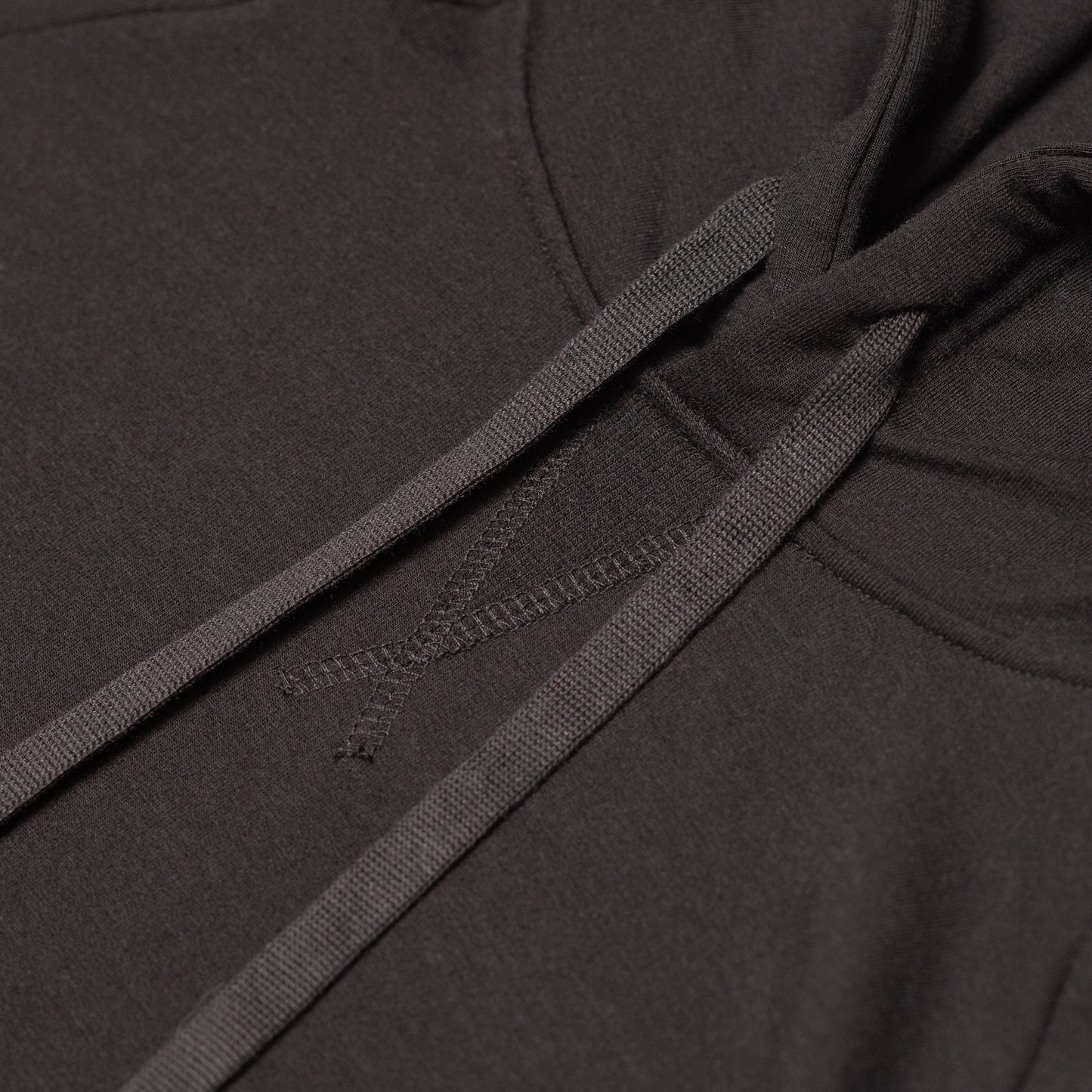 Black Polar Bear Crossing Tencel French Terry Hoodie