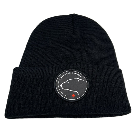 Black Heavy Knit Toque