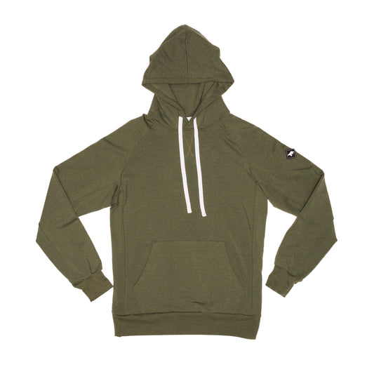 Moss Green Polar Bear Crossing Tencel French Terry Hoodie